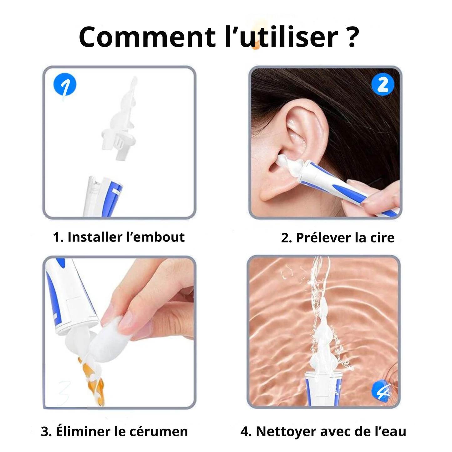 Nettoyeur d'Oreille CLEAN-EAR™ - Révolutionnaire et Doux pour Toute la Famille