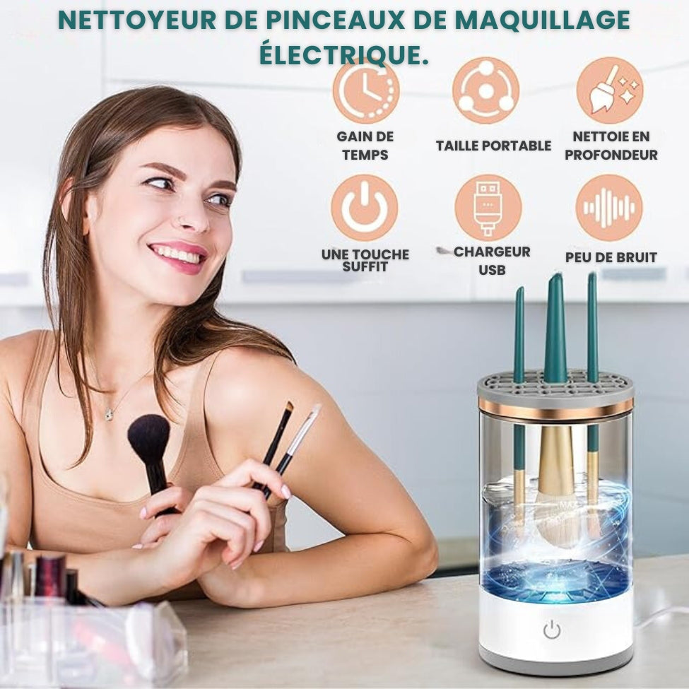 Nettoyant Électrique pour Pinceaux de Maquillage | PureCleanse Pro