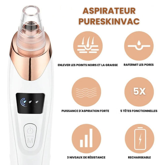 Aspirateur PureSkinVac - Nettoyage Profond et Douceur pour la Peau